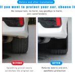2PCS Car Mud Fender Flaps Splash Guards, Flexible Auto Front and Rear Fender Splash Guards Mud Flaps, Universal Automotive Fender Splash Guards for Car Sedan SUV Truck (Large Black) - Image 5