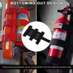 Fire Extinguisher Holder, Adjustable Extinguisher Fixed Belt with American Flag Pattern, Roll Bar Fire Extinguisher Mount Strap Bracket for Wrangler JK JKU TJ CJ Gladiator (Red) - Image 5