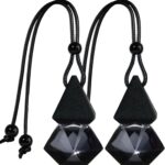 Luxury Perfume Scented Car Air Freshener - Hanging Essential Oil Diffuser with 90-Day Long-Lasting Fragrance, Premium Gift for Women(Pure white linen Scent, 2 x 8ml)