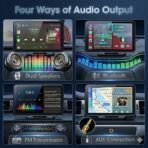 Portable Carplay Screen for Car, 7" HD Touchscreen for Car with Backup Camera/Mirror Link/Bluetooth/Voice Control/GPS/AUX/FM Satellite Radio for All Vehicles. - Image 3