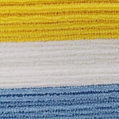 Amazon Basics Microfiber Cleaning Cloths, Ultra Absorbent, Lint Free, Streak Free, Non-Abrasive, Reusable and Washable, 16" x 12", Blue/White/Yellow, Pack of 24 - Image 4