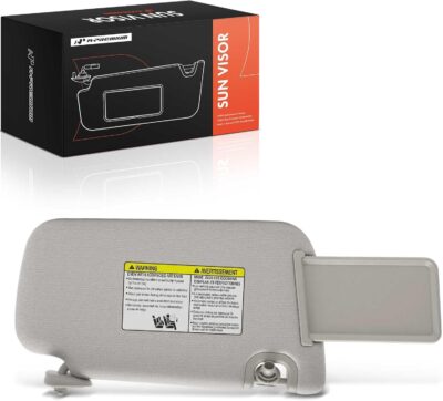 A-Premium Driver Left Side Sun Visor Compatible with Nissan Sentra 2013 2014 2015 2016 2017 2018 2019 - Without Vanity Light, with Vanity Mirror, with sliding sun visor extension, Gray - Image 10
