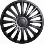 Alpena Austin Vehicle Wheel Covers, Premium European-Made Rim Covers with 3-Step Retention System, Durable Hub Caps Fits Most Steel Wheels, Set of 4, 15 Inch, Black