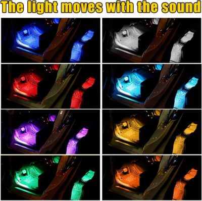 Car Led Interior Lights, RBG 48 LED Multicolor Music Auto Interior Strip Light with APP Control, Waterproof Lighting Lamp Kit Under Dash with Charger, Car Accessories (USB) - Image 6