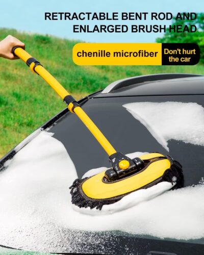 Car Wash Brush, with Extendable Extra-Long Handles & Scratch-Free Bristles, Car Washing Kit Makes Your Car Shine Like New - Image 7