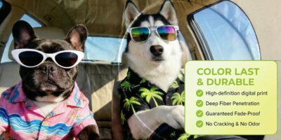 Funny Dog Car Sun Shade for Windshield - Cool Husky & French Bulldog in Hawaiian Shirts - 170T Silver Coated UV Reflector - Heat Shield for Cars, SUVs, Trucks (Standard(63"x31.5" / 160cm x 80cm)) - Image 2