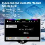 10.1" QLED Double Din Car Stereo with Wireless Carplay & Android Auto, Music Sync Luminous Bar, SWC, Bluetooth, Backup Camera, 240W, Dual Subwoofer Output, Car Radio, Navigation, FM/AM - Image 5