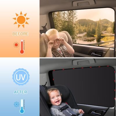 ZATOOTO 4 Pack Car Privacy Curtains, Full Blackout Car Window Shades, Universal Fit for Most Cars, Great for Travel, Camp, Privacy - Image 8