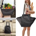 Car Seat Organizer - Large Capacity Passenger Seat Storage Travel Bag, Portable, Foldable and Collapsible Miscellaneous Car Hanging Bags, Reusable Shopping Tote with Drawstrings - Image 6