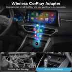 2025 Upgraded Wireless CarPlay Adapter for iPhone＆Android, Mini Wired to Wireless Adapter for CarPlay ＆Android Auto, Plug and Play, Stable Connection & No Latency - Image 2