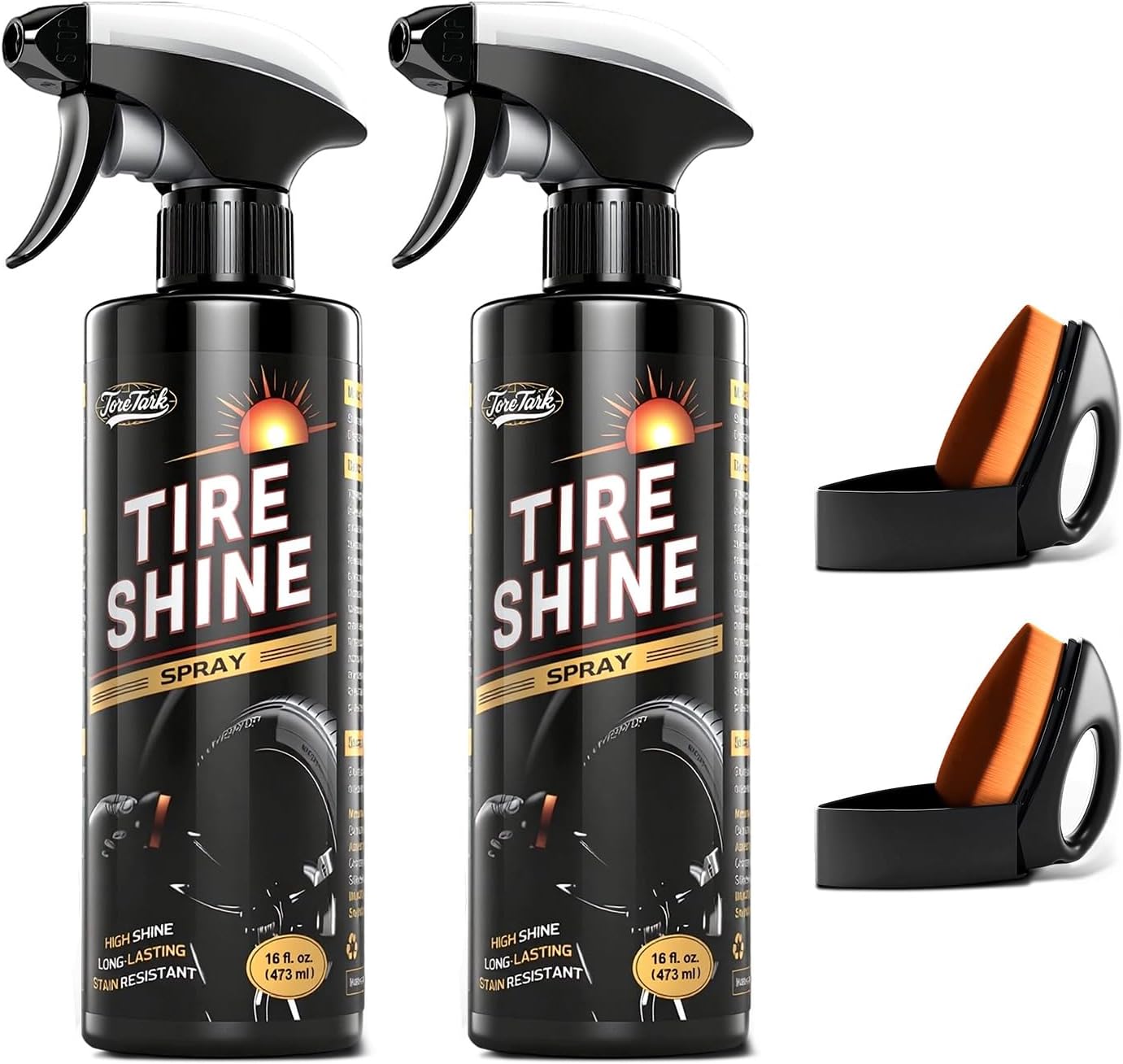 71Bnzq3t4XL._AC_SL1500_.jpg Ceramic Tire Shine Spray — High-Gloss Wet Look Tire Coating with Ultra-Dense Nylon Brush Applicator, UV Protection, Long-Lasting Shine for Car Truck RV Motorcycle (16 Fl Oz) - Image 1