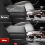 KBH Center Console Cover Replacement for Infiniti QX60 / JX35 & Nissan Pathfinder 2013-2020, Vinyl Leather, Car Armrest Upholstery, Anti-Scratch, Black - Image 4