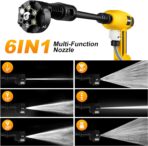 Cordless Pressure Washer with Faucet & Garden Hose Connector, 2 X 5.0AH Batteries, 2000PSI MAX Portable Pressure Washer with Brushless Motor, 4 Speed Adjustment LCD Touch Screen, 6-in-1 Nozzle - Image 9