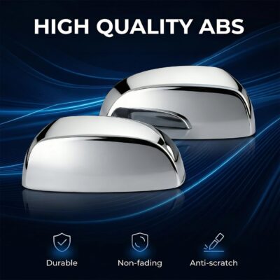 Chrome Side View Mirror Covers Caps Top Half Compatible with Chevrolet Silverado Tahoe Suburban Avalanche, GMC Sierra Yukon Cadillac Escalade 2007 2008 2009 2010 2011 2012 2013 2014 - Image 3