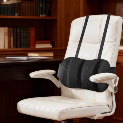 Lumbar Support Cushion, Height Adjustable Ergonomic Back Rest, Lower Back Pillow for Chair, Home, Office, School, Car Seat, Wheelchair, Recliner, Driving, Travel Comfort - Image 4