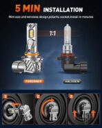 FORENNER 9005 9006 Light Bulbs Combo, 900% Ultra Brightness, Real 1:1 Mini Halogen Size, HB3 HB4 Fog Light 6500K Cool White, 50000Hrs Long Service Life, Plug and Play, lP68, Pack of 4. - Image 4