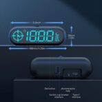 G9 Heads Up Display for Car Smart Speedometer HUD Shows Speed, Time, Trip Distance/Duration, 0-100km/h Time Direction with 7 Adjustable Color Modes. - Image 7