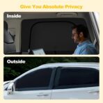 XCBYT RAV4 Window Sunshades for 2019-2025, Dual Layer Car Window Covers with Breathable Mesh & Blackout Cloth, 99% UV Protection Privacy Curtains for Car Camping, Sleeping & Rest (4 PCS) - Image 4