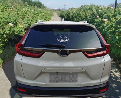 Reflective Smile Demon Car Sticker,Funny Cool Die Cut Waterproof Car Window Decal - Image 3