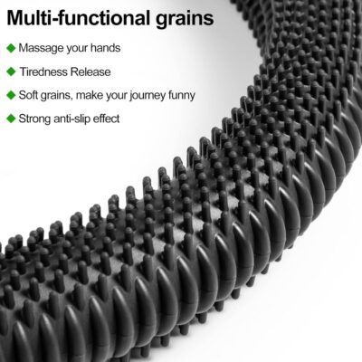 Steering Wheel Cover Black - Massage Grip Silicone Steering Wheel Covers Anti-Slip Universal Car Steering Wheel Cover for Men Women Driving Fatigue Relieving Fits 14-15 Inch - Image 4