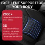 BABYBLU Chevy Silverado Seat Covers Full Set,Truck Seat Covers for Silverado GMC Sierra,Custom Fit 2007-2023 2024 2025 2026 1500/2500HD/3500HD (Black, Full Set) - Image 3