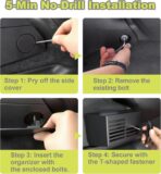 Center Console Organizer Storage Box for Jeep Wrangler JL Gladiator JT 2018-2025 2026 Accessories Gear Shift Side Tray Flag Accent, 2PCS - Image 9