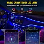 Interior Car LED Strip Lights, RGB USB Ambient Lighting with Fiber Optic, EL Wire Car Accessories (2 in 1) - Image 6