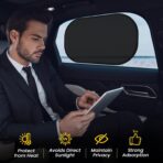 4 Pack Car Window Shade - 20″ × 12″ Car Side Window Covers for Baby, Cars Window Sun Shade, Glare Shield and UV Rays Protection for Your Child, Mesh Window Shades for Baby - Image 6