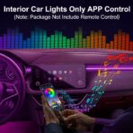 Interior Car LED Strip Lights APP Control, 5 in 1 RGB 16 Million Colors Ambient Lighting Kit with 236 inches Fiber Optic, Music Mode Inside Car Lighting Decorations - Image 3