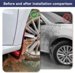 4PCS Car Mud Flaps, Soft Flexible Bendable Rubber Vehicle Mudguard Splash Guard with Hardware Tool, Car Mud Guard Dirty Fenders Replacement, Universal Auto Exterior Accessories (Black) - Image 3