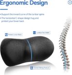 Lumbar Support Pillow for Car with Dual-Grip™ Stability System - Advanced Adaptive Memory Foam Back Pillow for Lower Back Pain Relief, Ergonomic Driving Seat & Office Chair Cushion, Black - Image 5