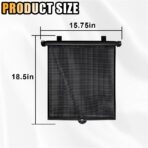 2PCS Car Window Shades for Baby, 18"×15" Retractable Car Shades for Side Window with Suction Cups, Blocks Heat and UV Rays Glare Protection, Baby Auto Accessories for Cars House Office Window - Image 2
