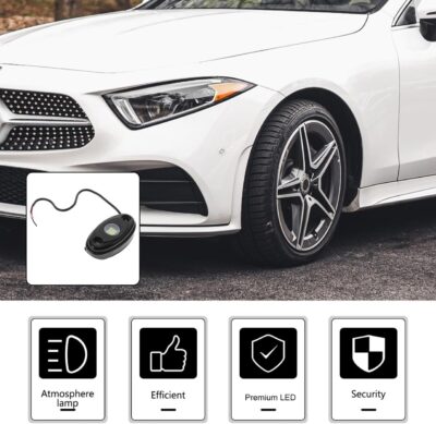 PRETYZOOM 9W LED Light Kit for Cars and Trucks Universal Automotive Ambient Lighting Waterproof RGB Color Options Easy Installation - Image 9