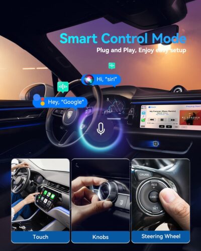 2026 Ultra Mini Wireless Carplay Adapter for iPhone & Android Auto, USB for Apple Car Play Dongle Plug & Play for iOS 10+ & Android 10+, Auto-Reconnect, Stable & No Lag - Image 6