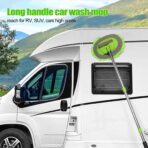 62'' Car Wash Brush with Long Handle Car Wash Mop Mitt Chenille Car Cleaning Kits Windshield Window Squeegee Car Duster Microfiber Towel Gloves for Cars RV SUV Truck 11PCS - Image 3