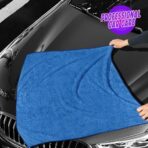 AIDEA Microfiber Towels for Cars-2PK, Large Professional Car Drying Towel, Scratch-Free & Absorbent Drying Towel for Cars, SUVs, RVs, Trucks, and Boats, 24inx 31in, Blue - Image 8