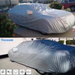 Tecoom Waterproof Sedan Car Cover Oxford W/Door Zipper, All Weather Car Cover for Automobiles, UV-Proof Windproof Hail Sun Snow Protection Indoor Outdoor Full Exterior Covers Fit 201-210 Inches - Image 5