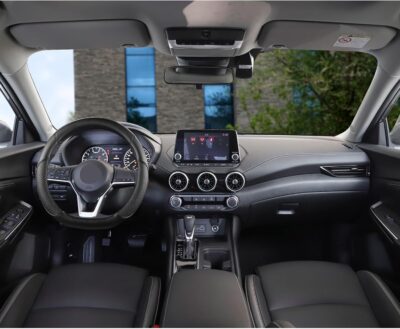 GIANT PANDA D Shape Steering Wheel Cover for Nissan Rogue Kicks - Auto Car Steering Wheel Cover Customized for Nissan Altima Sentra(Black+Black Line-D-Shaped) - Image 3