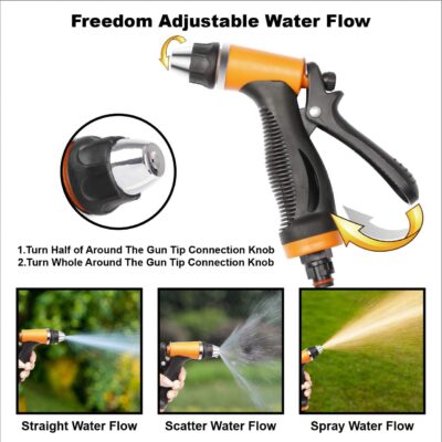 Portable Intelligent Electric Pressure Washer Pump 100W 160 PSI 12V Portable Pressure Powerful Washing Kit with 21.3 Feet PVC Hose for Home, Car, Garden, Projects (100 W-Black Hose) - Image 7