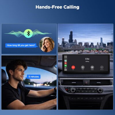 LAMTTO 9.26" Wireless CarPlay Screen for Car - Apple CarPlay & Android Auto Touchscreen, 1600x600 HD IPS Display, Plug & Play, OTA Updates, Waterproof Backup Camera & Screen Mirroring - Image 4