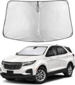 EcoNour Windshield Sunshade Compatible for Chevrolet Equinox 2018-2022 2023 2024, Sun Visor for Front Windshield & Window Sun Shade Cover, UV Heat Blocker & Protector, Car Accessories