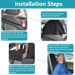 Car Seat Covers Universal Car Protective Front Seat Covers Washable Non-Slip Seat Protectors for Gym Workouts,Waterproof and Sweatproof Towel Seat Covers for Cars,Trucks, Jeeps (2 Pack Black) - Image 9