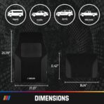 NASCAR Car Floor Mats, Carpet & Black Leather Design Car Mats, Universal-Fit All-Weather Car Floor Mats with Built-in Heel Pad & Anti-Slip Backing, Durable Odorless Automotive Interior Accessories - Image 7