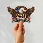 2pcs 250th Anniversary USA Car Decal Sticker, USA Patriotic 4th of July 1776–2026 Vinyl for Car, Truck, Window, Laptop, 250 Years American Independence Bumper Stickers - Image 6