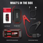 S ZEVZO ET03 Car Jump Starter 4000A Jump Starter Battery Pack for Up to 8.0L Gas and 7.0L Diesel Engines, 74Wh Portable 12V Jump Box with USB Ports, LCD Display, Storage Case, and LED Light - Image 6