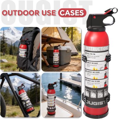 Small Fire Extinguisher for Home & Car – (2-Pack, 1.32lb Each) Portable Dry Chemical Fire Extinguishing Spray | For Kitchen Grease, Electrical, Vehicle & Garage Fires, Easy to Use - Image 5