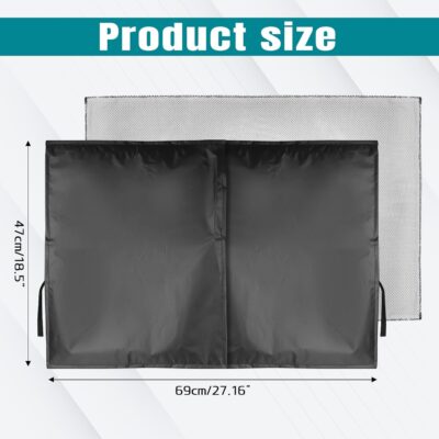 2PCS Car Window Shades, Magnetic Rear Side Window Car Sun Shades for Heat & UV Protection, Breathable Double Layer Window Sunshade, Auto Privacy Window Curtains for Baby - Image 2