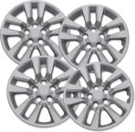 16 inch Hubcaps Compatible with 2013-2019 Nissan Altima - (Set of 4) Wheel Covers 16in Hub Cap Silver Rim Cover - Car Accessories for 16 inch Wheels - Snap On Hubcap