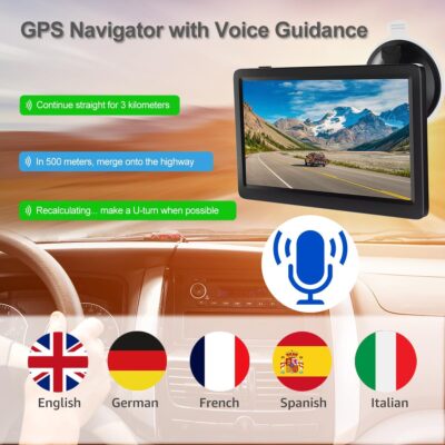 GPS Navigation for Car Truck Navigator - Navigation System 9 Inch Touchscreen, 2025 US/CA/MX Offline Maps Lifetime Free Update, Voice Guidance, Speed Cam Warning, Vehicle RV GPS para carros Trucker - Image 2