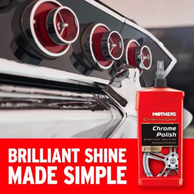 Mothers California Gold Chrome Polish, 12 oz. — Cleans & Brightens Chrome Bumpers, Wheels, Trim & Accessories, Protects Against Fingerprints, Rust & Corrosion, Safe on Glass & Mirrors (05212) - Image 2